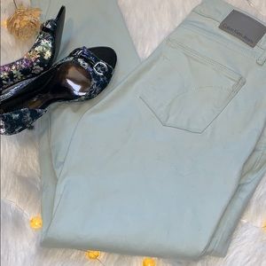 CK Ankle Skinny Slacks in Light Blue